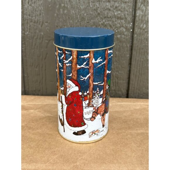 Vintage 1983 Christmas Tin Midwest Importers of Cannon Falls Santa Claus Sleigh - Picture 4 of 9